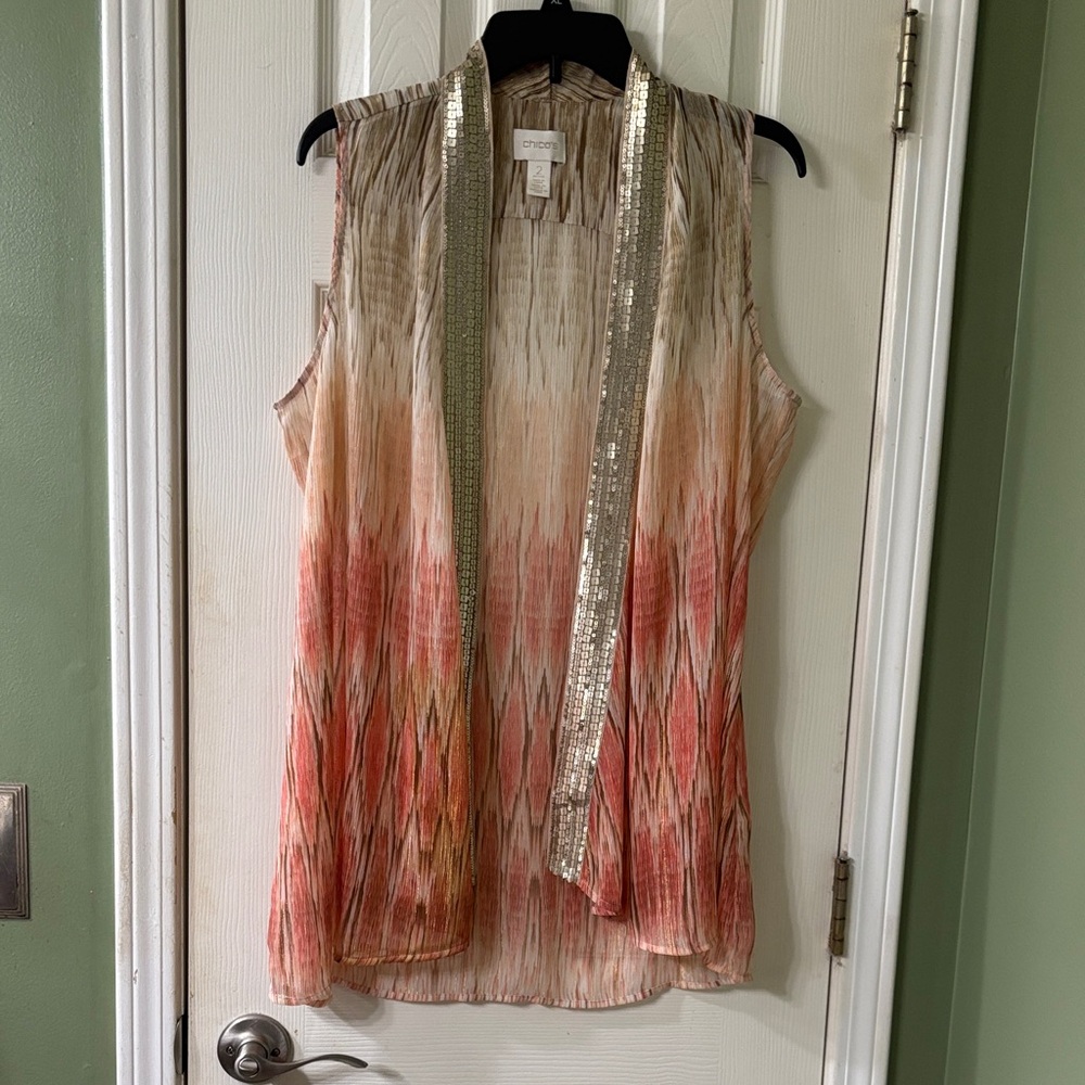 Chico's Sleeveless Top with Sequin Detail